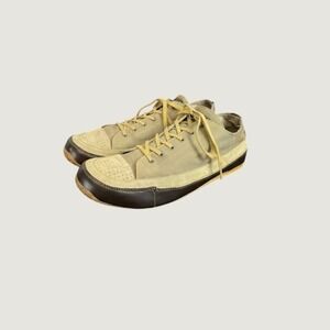 Orvis Mens Size 12 Canvas Leather Suede Low Top Sneakers Tan Brown Casual‎ Shoes
